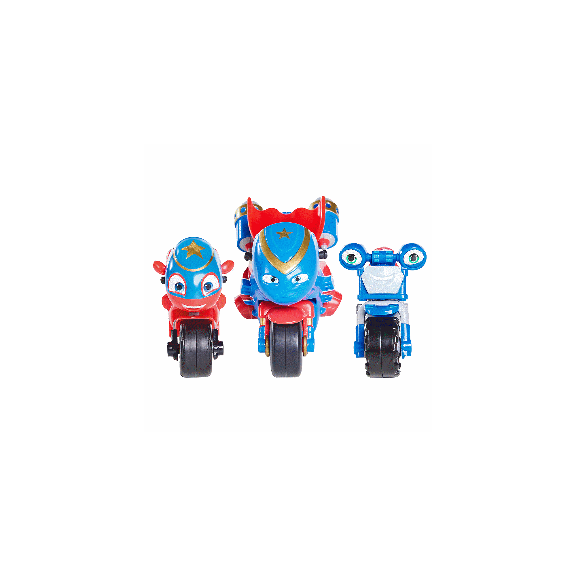 Ricky Zoom Hank, Maxwell & The Bike Buddies Motorcycle Toys (Set of 3)